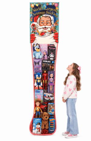 Christmas Stocking With Toys - 8 Foot Deluxe