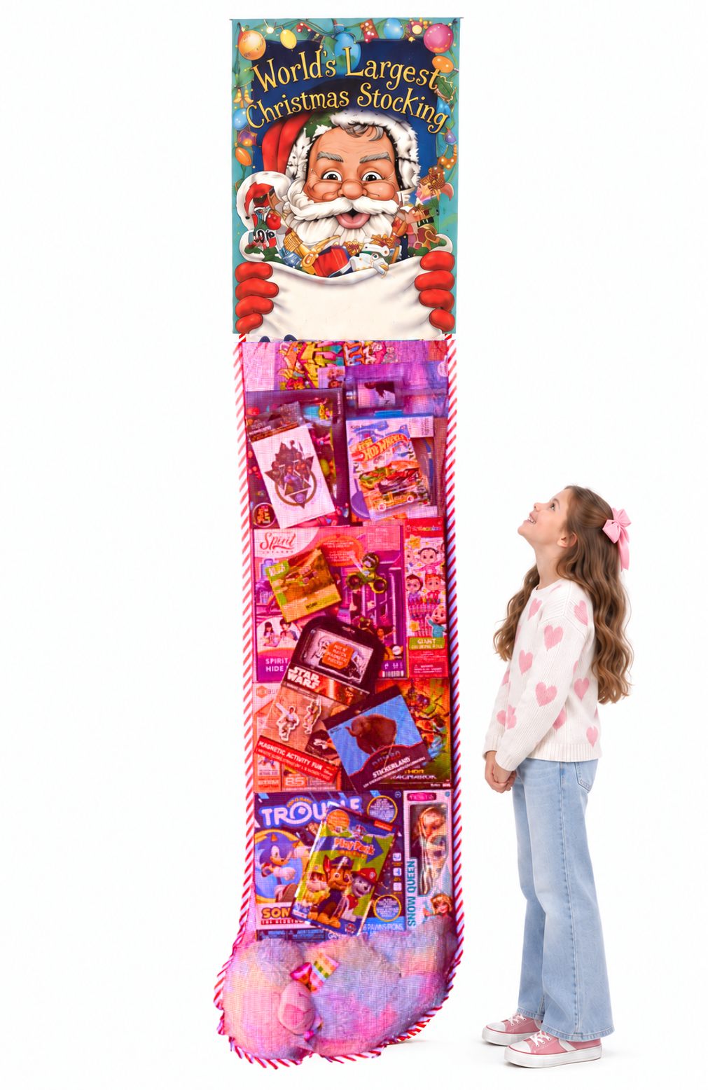 Christmas Stocking With Toys - 8 Foot Deluxe