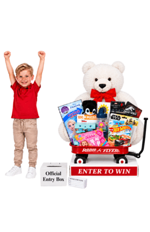 Giant Christmas Teddy Bear With Toys - White