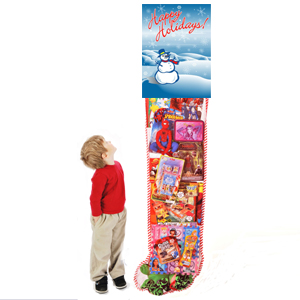Happy Holidays 6ft Stocking with Toys
