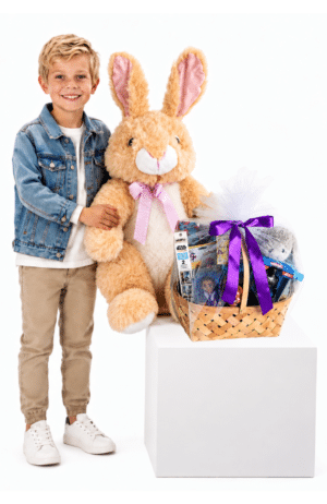 3ft Deluxe Giant Bunny With Basket Full of  Toys