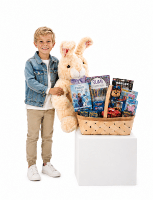 3ft Deluxe Giant Bunny With Basket Full of  Toys