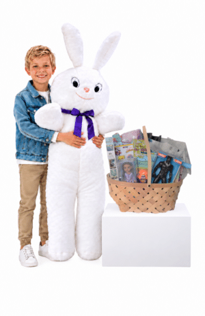 4ft Giant Bunny With Basket Full of Toys