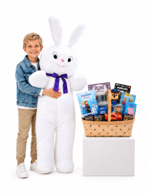 4ft Giant Bunny With Basket Full of Toys