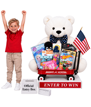 Giant 4th of July Teddy Bear With Toys –  White