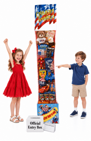 6 Foot 4th of July Stocking With Toys