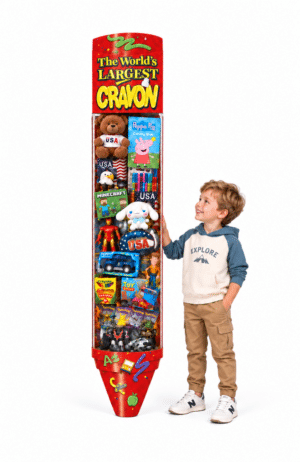 6 Foot Crayon Stocking With Toys