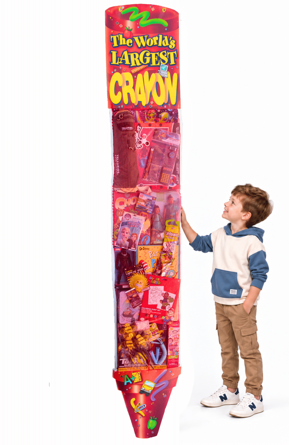 8 Foot Deluxe Crayon Stocking With Toys