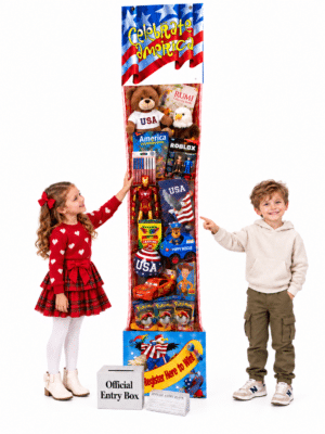 8 Foot Deluxe 4th of July Stocking With Toys