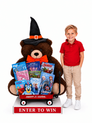 Giant Halloween Teddy Bear With Toys –  Brown