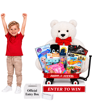 Giant White Teddy Bear With Toys