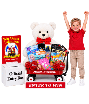 Giant Valentines Day Teddy Bear With Toys –  White