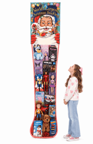 Christmas Stocking With Toys - 8 Foot Deluxe