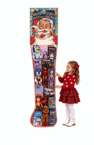 Christmas Stocking With Toys - 8 Ft. Standard